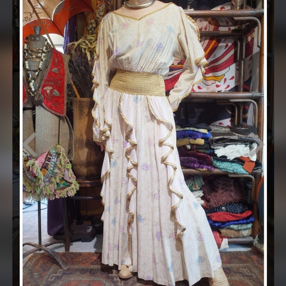 Jeanne Marc Vintage 80s Saks Fifth Ave Art Deco Perfect Halloween Costume - Picture 1 of 8
